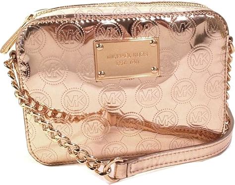 michael kors rose gold jet set crossbody